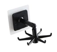 Alomejor Gancho Giratorio de 360° para Cocina, Organizador de Utensilios Colgante de ABS Duradero para un Espacio Limpio en la Cocina (BLACK)