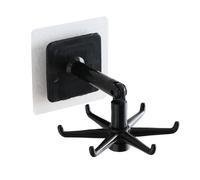 Alomejor Gancho Giratorio de 360° para Cocina, Organizador de Utensilios Colgante de ABS Duradero para un Espacio Limpio en la Cocina (BLACK)