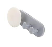 Alomejor Gancho Organizador de Cables Gestión de Cables Adhesivo Fuerte para Electrodomésticos ABS 11 X 5 X 3,5 Cm (Blanco Gris)