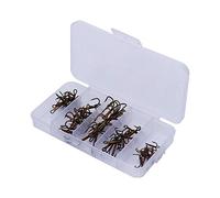 Alomejor Gancho Triple De La Pesca 50pcs / Box Ganchos De Púas Acero De Pesca Fijados para Los Ganchos De La Pesca De La Carpa