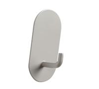 Alomejor Gancho único de Hierro Autoadhesivo Impermeable, sin Perforaciones para Baño, Cocina, Gancho de Metal de Material Premium para Caja Fuerte para Bebés, para Abrigo de Toalla Individual (Gris