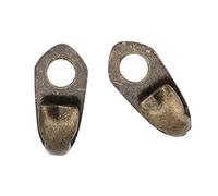 Alomejor Ganchos de Encaje para Botas de Aleación, Juego de 20 Campamentos de Reparación Duraderos para Cordones de Zapatos Al Aire Libre, Accesorios Decorativos Dorados/plateados/bronce (Estilo