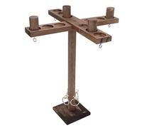 Alomejor Ganchos de Madera Juego Interactivo de Ritmo Rápido + Hecho a Mano + Fácil de Montar + Juego de Gancho y Anillo para Cuatro Jugadores + Barra de Fiesta