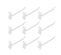 Alomejor Ganchos de Pared de Listones, Perchas de Organización de Metal Duraderas para Tiendas de Exhibición Al por Menor, Herramientas de Garaje, Hierro, 15cm, 50 Uds.