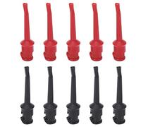 Alomejor Ganchos de Prueba para Multímetro, Paquete de 10 Clips de Prueba Eléctricos Aislados y Duraderos para Pruebas de Voltaje