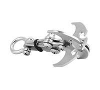 Alomejor Garra de Gancho Gravedad Plegable Escalada Garra Multifuncional Acero Inoxidable Gancho de Gravedad para Acampar al Aire Senderismo Escalada de árboles