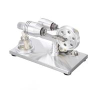 Alomejor Generador de motor Stirling para niños, juguete para proyectos de ciencias de la educación, operación simple para demostraciones en clase, marco de acero inoxidable, adecuado para
