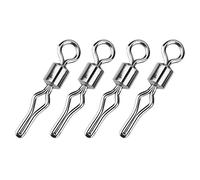 Alomejor Giratorio de Pesca, Conector Giratorio de Pesca de Acero Inoxidable de 100 Piezas con Antioxidante de Alta Resistencia para Conectar Plomos de Anzuelo de Cebo Duro de Cebo Blando (6)