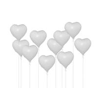Alomejor Globos Románticos de Papel de Aluminio de Oro Rosa de 18 ", Juego de 10 para Decoraciones de Bodas, Cumpleaños y Fiestas (En forma de corazón)