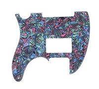 Alomejor Golpeador Acrílico Estilo Abulón, Delgado y Liviano para Guitarra Eléctrica TL, Accesorio Decorativo Protector con Pastilla de Doble Bobina en un Colorido Patrón de Abulón, Se Adapta a