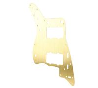 Alomejor Golpeador de Guitarra Eléctrica, Placa Protectora Antiarañazos de Aleación de Aluminio con 13 Agujeros para Guitarristas y Entusiastas de la Música (GOLD)