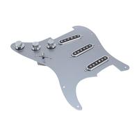 Alomejor Golpeador de Guitarra, Juego de Pastillas Monocoil Precableadas de Aleación de Aluminio de 11 Orificios con Pastillas Alnico 5, para Guitarras Eléctricas SSS y SSS Estándar