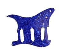 Alomejor Golpeador de Guitarra, Material de PVC, Placa de Protección contra Arañazos Tipo ST de 11 Orificios para Guitarra Eléctrica con Blindaje de Papel de Aluminio (GSSS33)