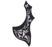 Alomejor Golpeador de Guitarra, Pegatina Autoadhesiva con Diseño de Pájaro y Flor de PVC para Decoración y Protección de Guitarra Acústica
