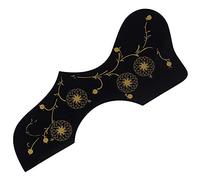 Alomejor Golpeador de Guitarra, Protector Protector para Mano Derecha con PVC Autoadhesivo para Guitarra Folclórica Acústica, Accesorio de Patrón Decorativo (patrón negro)