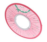 Alomejor Gorro de ducha para niños, paño, gorro de champú para niños pequeños con protección auditiva y divertidos patrones de dibujos animados para bebés y niños (rosa)