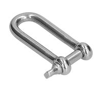 Alomejor Grillete en D Largo y Recto de Acero Inoxidable 304 Resistente para Aplicaciones Mecánicas, Fuerza de Rodamiento Segura, Paquete de 10 (10 piezas M4)