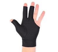 Alomejor Guante de Billar Profesional para 3 Dedos, Ideal para Snooker y Pool, Diseñado para Mano Izquierda, con Palma de Cuero Sintético y Partes Transpirables en Malla, Ajuste Ergonómico