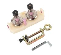 Alomejor Guía de Hilo de Doble Cabezal, Bobinadora de Metal Eficiente, Herramienta de Roscado para Material de Artesanía Textil