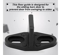Alomejor Guía de Piso para Puerta de Granero, Herrajes para Puerta Inferior de Plástico Recubierto de Negro, Herrajes para de Granero, Alto Rendimiento, para Corrediza de, Material POM