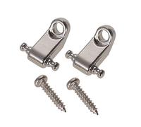 Alomejor Guía de Retención de Rodillos de Cuerdas de Guitarra Eléctrica de 2 Piezas, Accesorios de Piezas de Repuesto Cromadas de Metal, con Tornillos de Montaje, para Estabilidad de