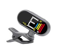Alomejor Guitar Sintonizador de Guitarra Recargable, Filtrado de Ruido Inteligente, Respuesta Ultra Rápida, Indicador de Tono Codificado, Clips Rotativos de 360 grados para Violín de Ukelele bajo