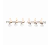 Alomejor Guitarra Clásica 3L 3R Clavijeros de Metal Clavijas de Afinación para Afinación Rápida Guitarristas Clásicos Plata 1 Juego