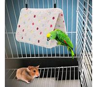 Alomejor Hamaca para Hámster de Felpa, Nido Colgante Suave para Mascotas Pequeñas, Loros, Pájaros Planeadores del Azúcar Myna, Diseño Plegable para un Fácil Almacenamiento, 100% Nuevo, Tamaño S,