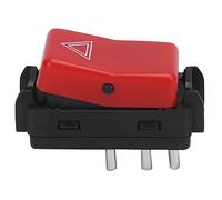 Alomejor Hazard Light Emergency Flash Switch 1248200110 Reemplazo Rojo para W124 W201 W202, Instalación Fácil para Claves de Advertencia de Emergencia Claves