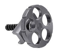 Alomejor Hebilla C para Bicicleta Plegable, Abrazadera de Bisagra Integrada CNC de Aleación de Aluminio, Ajuste Apretado, Fácil Rotación para Evitar Caídas, con Diseño Fresco Pulido, para (Color Ti)