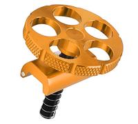 Alomejor Hebilla C para Bicicleta Plegable, Abrazadera de Bisagra Integrada CNC de Aleación de Aluminio, Ajuste Apretado, Fácil Rotación para Evitar Caídas, con Diseño Fresco Pulido, para (GOLD)