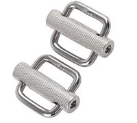 Alomejor Hebilla Deslizante Ajustable para Hebillas de Cinturón con Rodillo Moleteado de Acero Inoxidable 316, 2 uds., Adecuada para Acampar y Uso Diario (50MM)