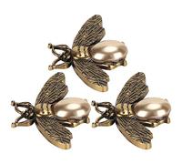 Alomejor Hebilla Elegante de Moda para Zapatos, Accesorios de Ropa Multiusos para Fiesta de Boda, 3 uds., Clips para Zapatos de Aleación de Zinc, 1,9 X 1,4 Pulgadas (GOLD) (Albaricoque)