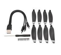 Alomejor Hélices de bajo Ruido de 2,5 Pulgadas para E88 E58 RC Drone Quadcopter Cuchillas de Repuesto Ligeras para un Vuelo Seguro 8 Piezas