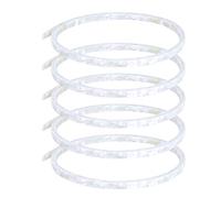 Alomejor Hermoso Enlace de Guitarra de Perla Blanca Celuloide para Guitarra Clásica, 5 Paquete