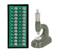 Alomejor Herramienta de Joyería para Relojeros, Aleación de Aluminio con Agarre Cómodo y 48 Troqueles para Talleres de Reparación de Relojes