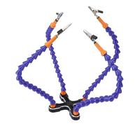 Alomejor Herramienta de Tercera Mano para Soldar de Primera Calidad con Brazos Flexibles y Clips Resistentes Al Calor, para Aficionados y Artesanos, Base de Aleación de Aluminio (BLACK)