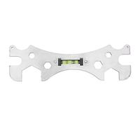 Alomejor Herramienta Multifunción de Nivel de Llave de Acero Inoxidable para Reparación de Grifos de Baño con Nivel de Burbuja, 1 Llave