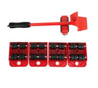 Alomejor Herramienta para Mover Muebles para Mover Fácilmente Mercancías Pesadas con Ruedas Gruesas, Ergonómico, Panel Rojo - 1,2 Kg
