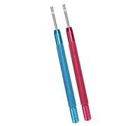 Alomejor Herramienta para Quitar Agujas de Manecillas de Reloj, Acero de Aleación Duradero, Azul y Rojo, Accesorio Profesional de Reparación de Relojes, 2 uds.