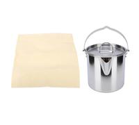 Alomejor Hervidor de Agua para Acampar Cafetera Portátil de Acero Inoxidable 304, Tetera de té Plegable de 1,2 L con Asas y Bolsa de Almacenamiento para Senderismo, Picnic, Mochilero (#1)
