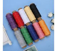 Alomejor Hilo Encerado Duradero de 10 Colores para Accesorios Cosidos a Mano de Bricolaje, para Entusiastas de la Costura de Cuero, 50 Metros de Cordón Artesanal Suficiente