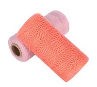 Alomejor Hilo para Máquina de Bordar, Hilo de Urdimbre Fuerte 8/4 para Tejer Alfombras y Mantas, 2 Piezas Rosa y Rojo Sandía, de Algodón Negro de 820 Pies para Coser