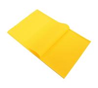Alomejor Hojas de Base de Cera de Abejas Duraderas, Ideales para la Apicultura, 2 Hojas de Prensa de Cera de Abejas de Silicona, Ligeras y Portátiles (YELLOW)