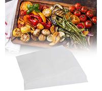 Alomejor Hojas para Hornear de Papel de Pergamino Antiadherente de Silicona Resistentes a Altas Temperaturas para Hornear Barbacoa Herramienta de Cocina, 100 Piezas Blanco/Marrón 11.8 X 15.8in (WHITE)
