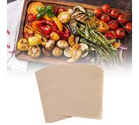 Alomejor Hojas para Hornear de Papel de Pergamino Antiadherente de Silicona Resistentes a Altas Temperaturas para Hornear Barbacoa Herramienta de Cocina, 100 Piezas Blanco/Marrón 11.8 X 15.8in (BROWN)