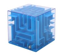 Alomejor Hucha de Rompecabezas de Laberinto 3D de 8,5 Cm, Caja de Ahorros Transparente Interactiva, Orificio para Cerradura, para Regalos en Efectivo, Monedas, Hucha de Rompecabezas, para (Blue)