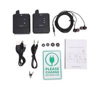 Alomejor Inalámbrico de Monitor de Oído, Construcción de ABS, Monitoreo de Sonido en Tiempo Real, Uso en Vivo con 16 Canales y Baterías Recargables (1 por 1)