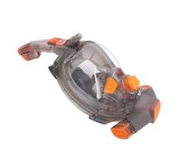 Alomejor Intención Panorámica de la Cara Llena Boggle PC Silicona Anti -Fog para Bucear para Respiración de Color Naranja de Respiración Ligera (L/XL)