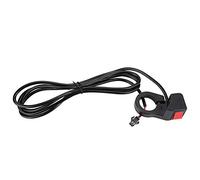 Alomejor Interruptor Basculante de Encendido/apagado de Bicicleta Eléctrica para Lámpara de Cabeza Adecuado para Manillar de 22,5mm Material de PVC Negro